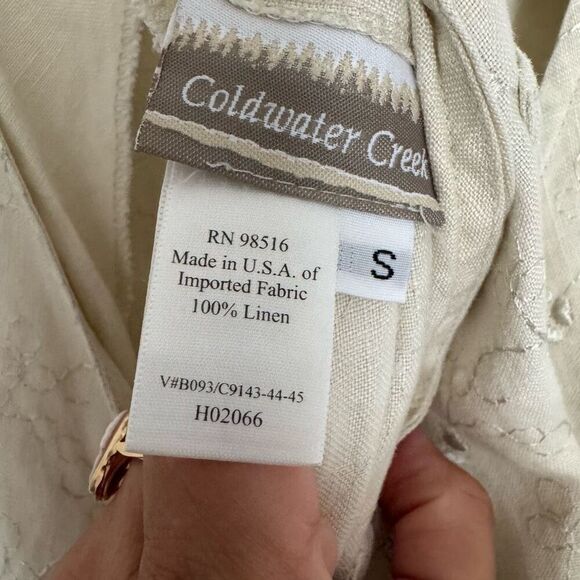 Vintage Coldwater Creek Linen Shortall Romper One Piece - Picture 7 of 8